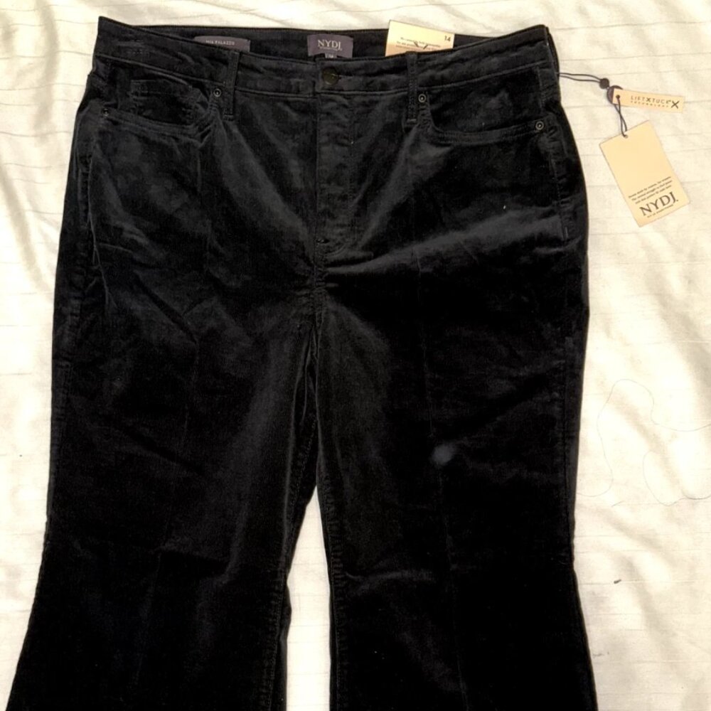 NYDJ Black Corduroy Pants Size 14 | New With Tags